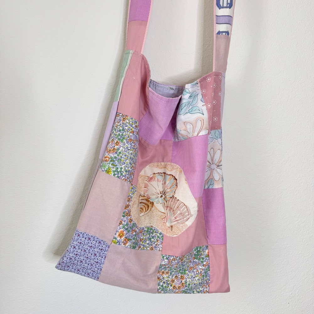 Beach Bag Patchwork Quilted Reworked - Picture 11 of 11